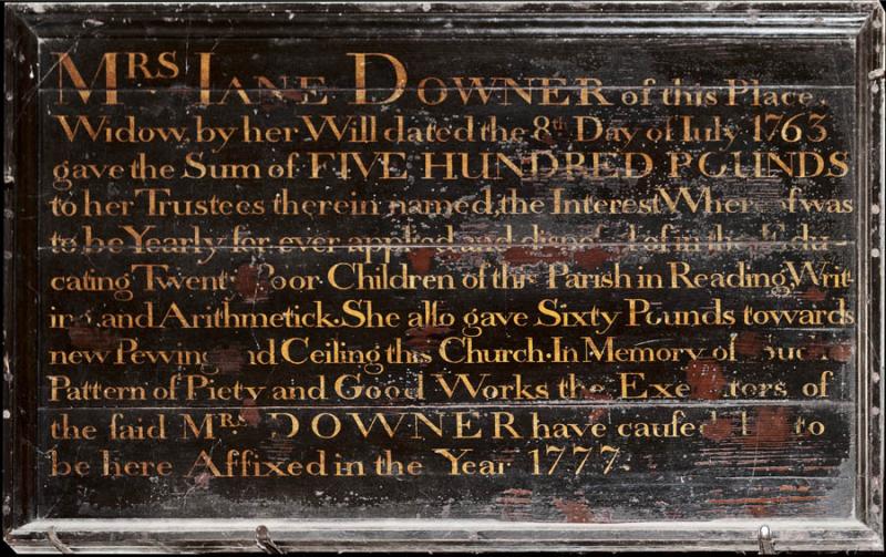 Jane Downer Panel in St. Mary's church